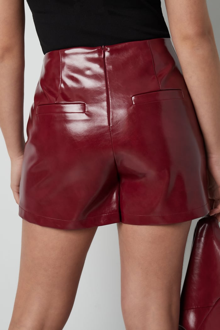 Trendy PU skort - Red Picture10